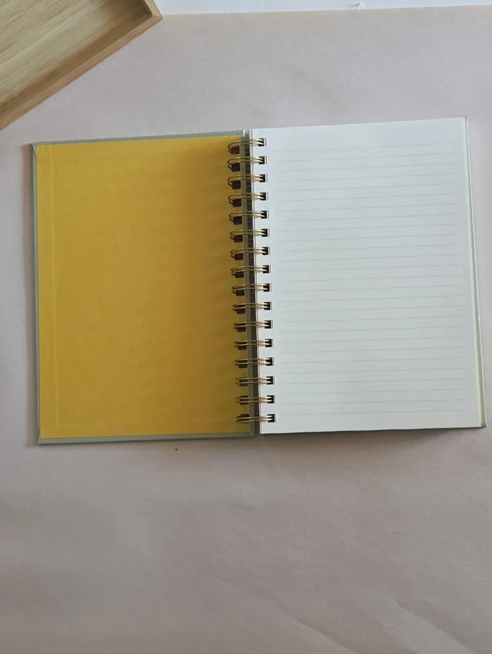 Lady Jayne Lemon Branches Blue Medium Hardcover Spiral Notebook Journal